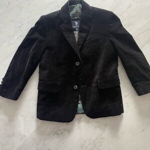 Boys U.S. Polo Assn. Green and Black Plaid Jacket